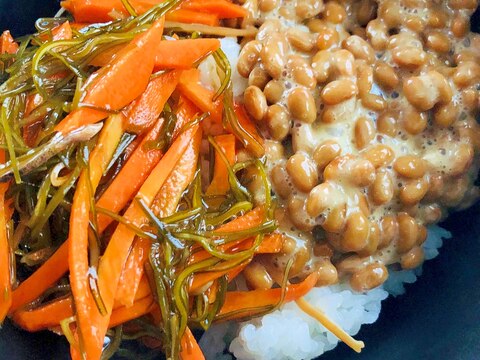 納豆と松前漬けご飯